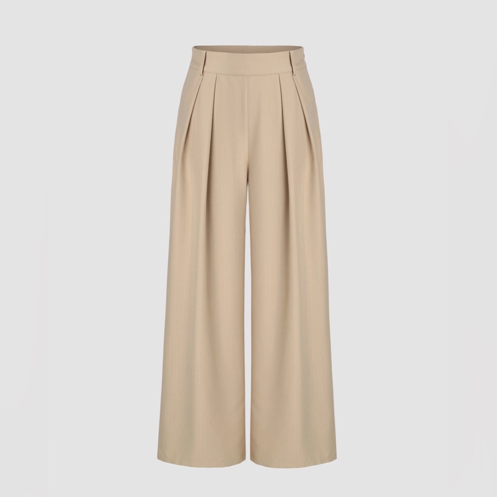 New Cider PLEATED WIDE LEG TROUSERS